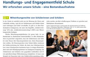 Cover: Mitmachheft Handlungs- und Engagementfeld Schule