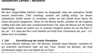 Cover: Radioaktiver Zerfall: Simulation mit Scratch