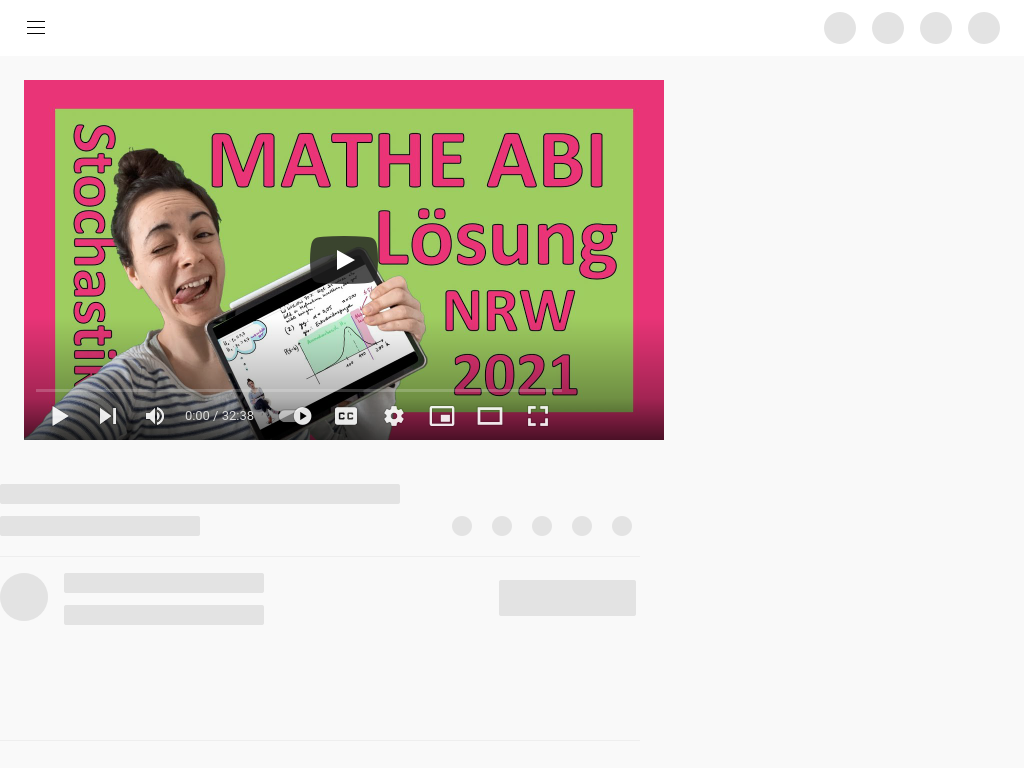 Cover: MATHEABITUR VLOG 29: Mathe Abi NRW 2021 | Stochastik | Lösung zur Rekonstruktion (komplette Klausur) - YouTube