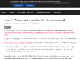 Cover: Faust 1 – Wagner und Faust (Nacht, Osterspaziergang) | herrlarbig.de