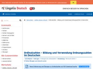 Cover: Ordinalzahlen | Bildung und Verwendung Ordnungszahlen im Deutschen | Lingolia Deutsch