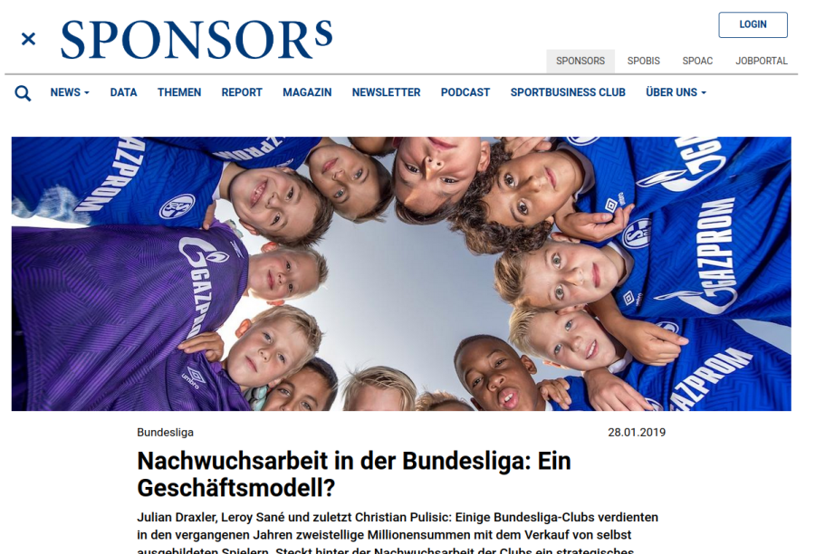 Cover: Nachwuchsarbeit in der Bundesliga: Ein Geschäftsmodell? | SPONSORs