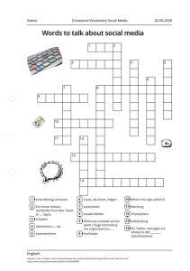 Cover: Crossword Vocabulary Social Media