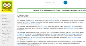 Cover: Mittelalter – Klexikon – das Kinderlexikon