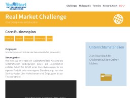 Cover: Geschäftsplan - Challenges - YouthStart - Entrepreneurial Challenges