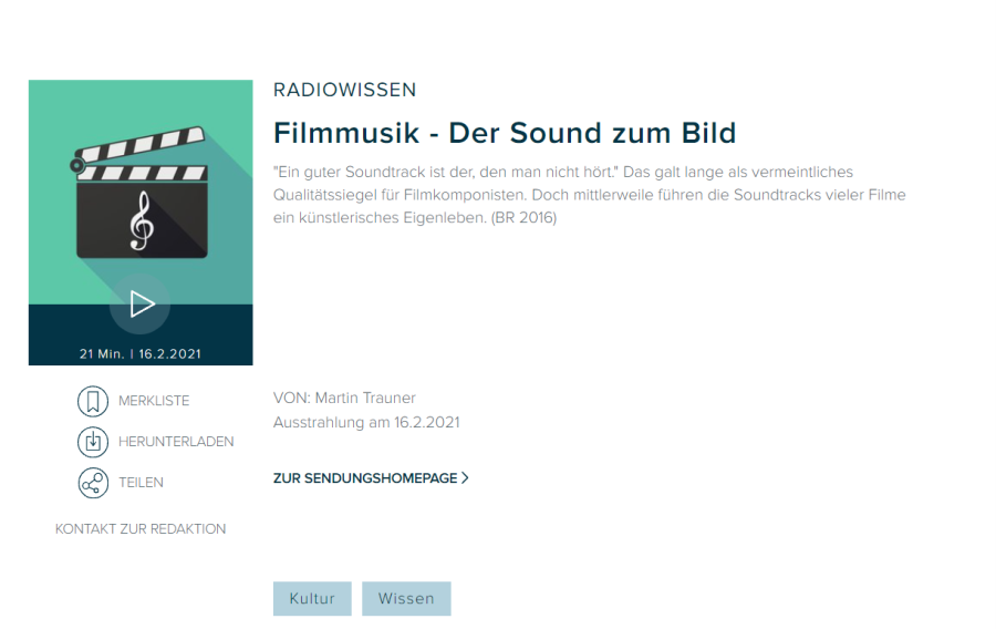 Cover: Filmmusik - Der Sound zum Bild