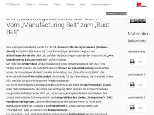 Cover: Die Industriegeschichte der USA – Vom „Manufacturing Belt“ zum „Rust Belt“ – Wer teilt, gewinnt!