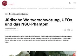 Cover: Jüdische Weltverschwörung, UFOs und das NSU-Phantom | bpb