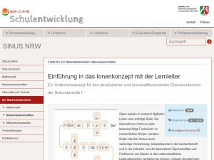 Cover: Schulentwicklung NRW - SINUS - Zur Materialdatenbank - Naturwissenschaften - Startseite