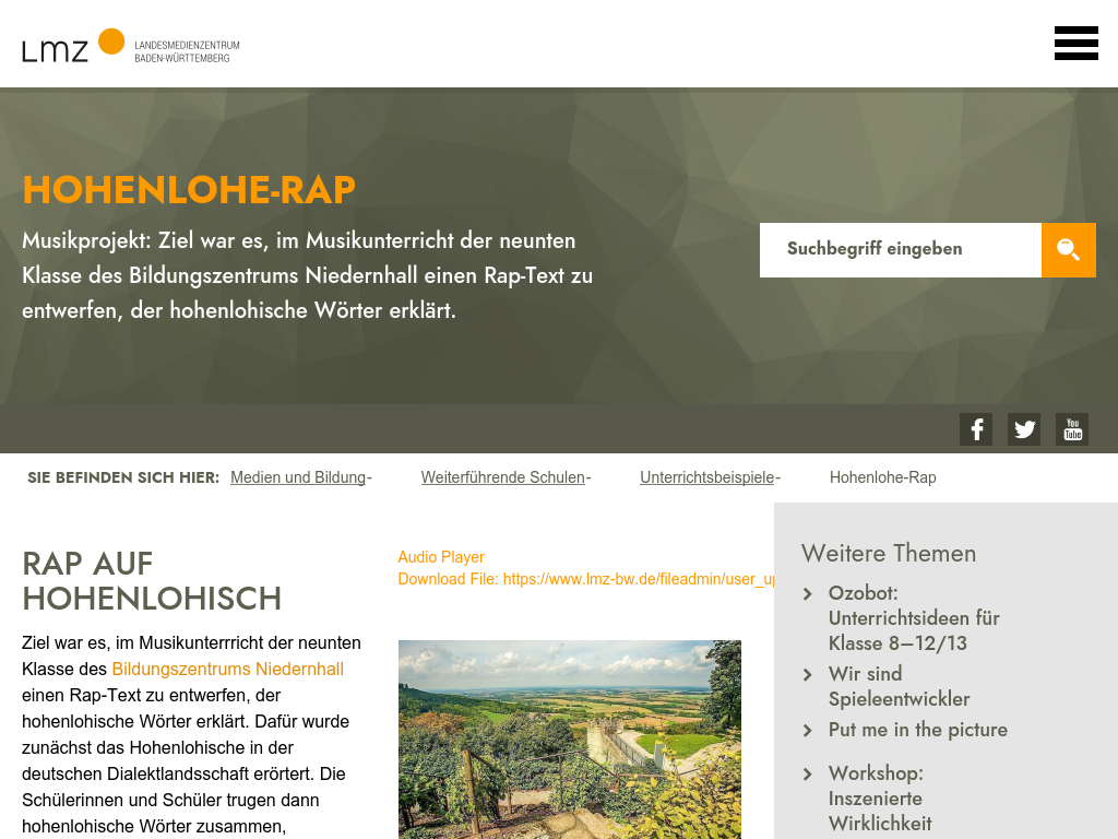 Cover: Hohenlohe-Rap - Projekt