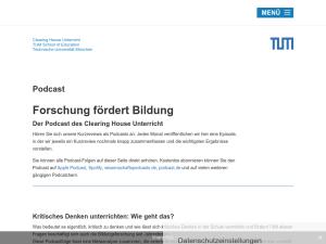 Cover: Podcast | Forschung fördert Bildung