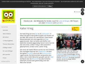 Cover: Kalter Krieg – Klexikon – das Kinderlexikon