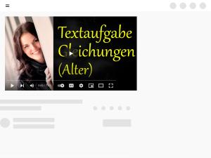Cover: TEXTAUFGABE Alter (Gleichungen lösen) - YouTube