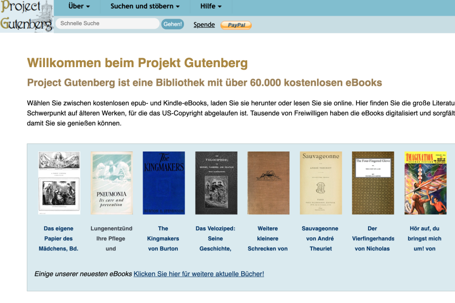 Cover: Project Gutenberg