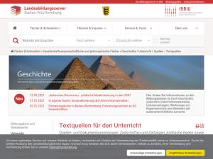 Cover: Linkliste - Textquellen für den Unterricht — Landesbildungsserver Baden-Württemberg