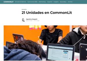 Cover: CommonLit | Unidades de lectura y escritura
