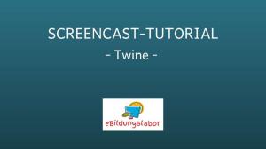 Cover: Screencast-Tutorial zu Twine