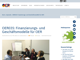 Cover: OER035: Finanzierungs- und Geschäftsmodelle für OER