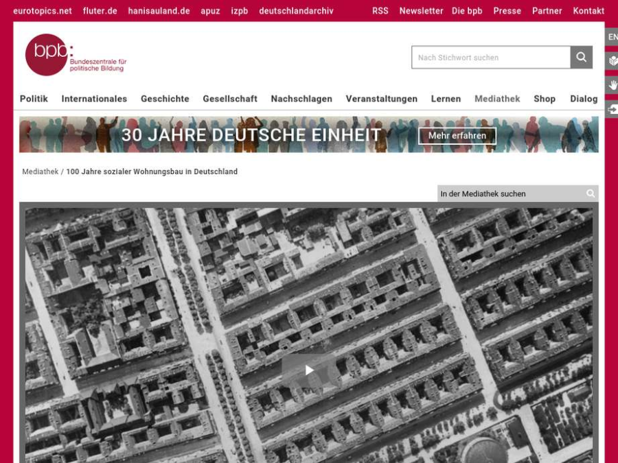 Cover: 100 Jahre sozialer Wohnungsbau in Deutschland