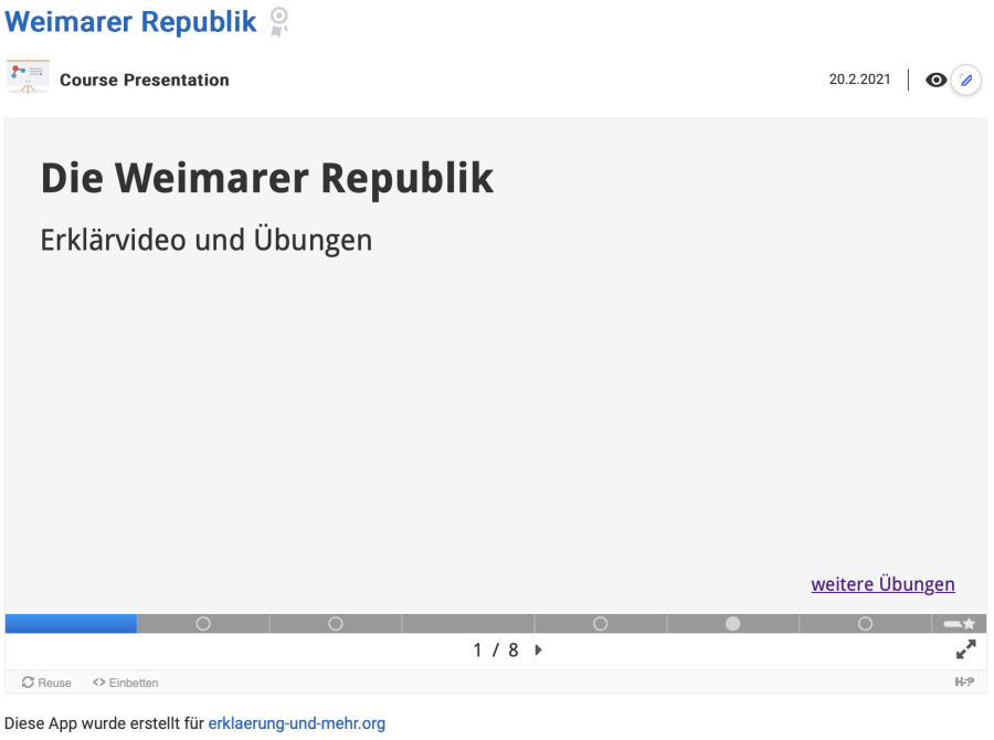 Cover: Weimarer Republik | ZUM-Apps