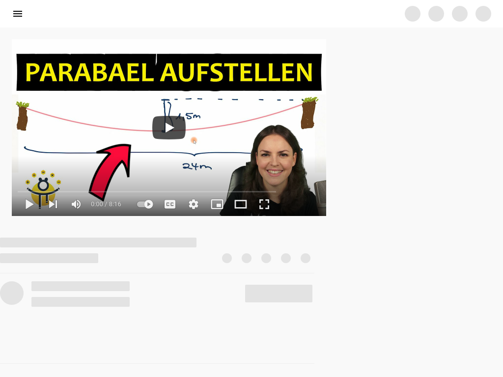 Cover: PARABELN aufstellen mit Scheitelpunkt – Parabeln modellieren BRÜCKE - YouTube
