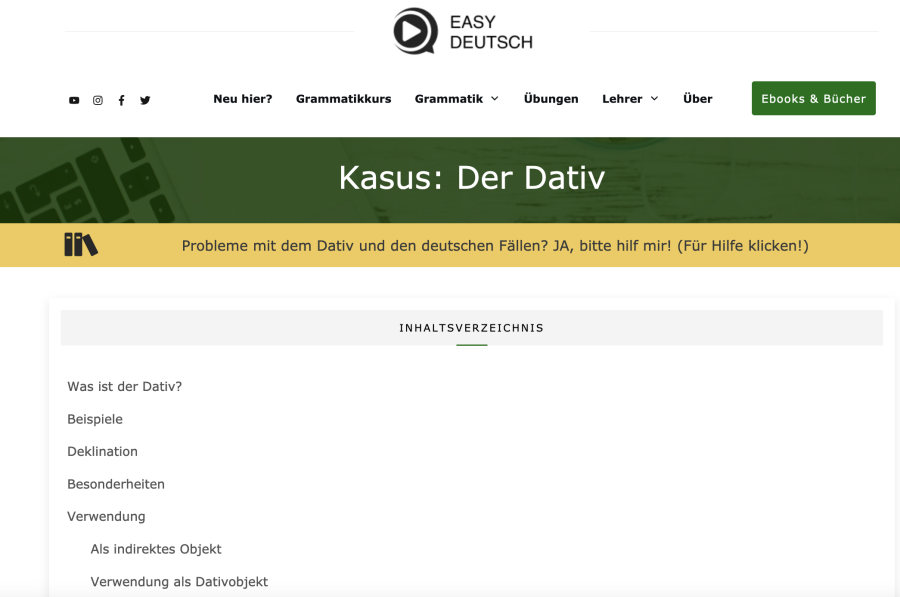 Cover: Der Dativ | EasyDeutsch