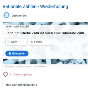 Cover: Rationale Zahlen - Wiederholung | ZUM-Apps