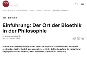 Cover: Dossier Bioethik - bpb.de