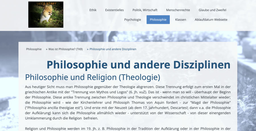 Cover: Philosophie und andere Disziplinen - brgdomath
