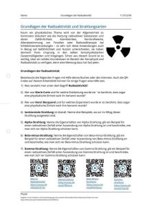 Cover: Grundlagen der Radioaktivität