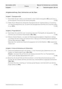 Cover: Schriftliche Abituraufgaben Niedersachsen 2018 Chemie Kurs auf grundlegendem Anforderungsniveau (gA) Aufgabe 1