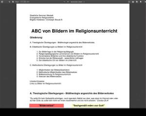 Cover: ABC von Bildern im Religionsunterricht