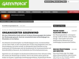 Cover: Organisierter Gegenwind | Greenpeace