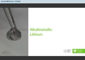 Cover: Alkalimetalle: Lithium