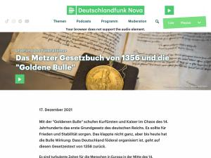 Cover: Das Metzer Gesetzbuch von 1356 und die 