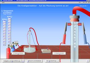 Cover: Simulation zur Knallgasreaktion mit Eudiometer