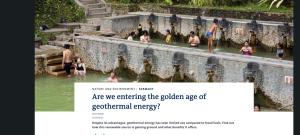 Cover: The golden age of geothermal energy?