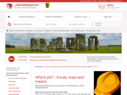 Cover: Which job? - Vocab, ways and means — Landesbildungsserver Baden-Württemberg