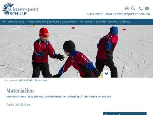 Cover: Wintersport Schule - Unterrichtsmaterialien 