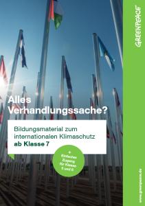 Cover: Alles Verhandlungssache? Bildungsmaterial von Greenpeace